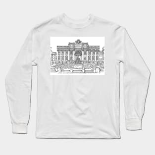 Trevi Fountain Long Sleeve T-Shirt